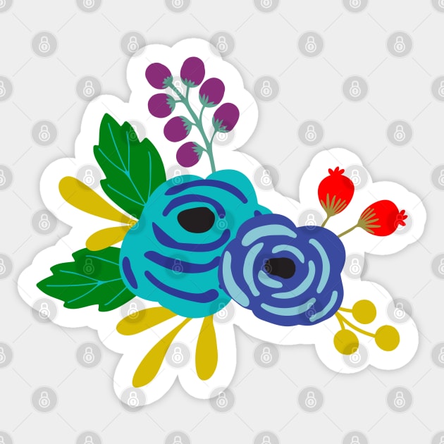 Enchanted garden flower design Sticker by Jennifer Ladd